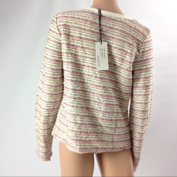 New Perla Blanca Women Tweed Blazer Jacket - Picture 2 of 5